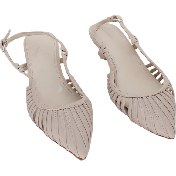 Calvin Klein Movella Slingback Kitten Heel Pumps Light Natural Nude US 9M - Picture 1 of 6